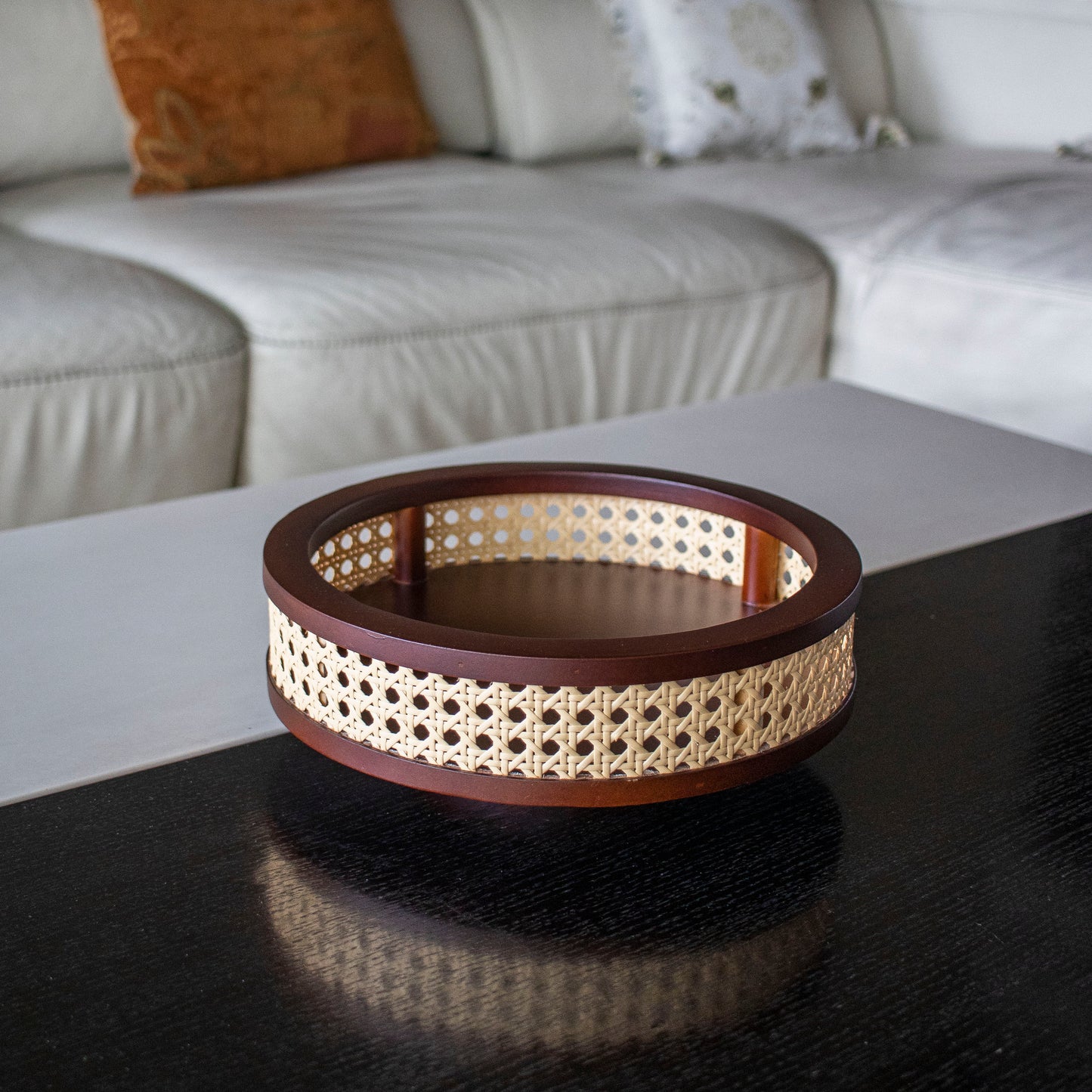 Charakh : Revolving Rattan Storage Trays