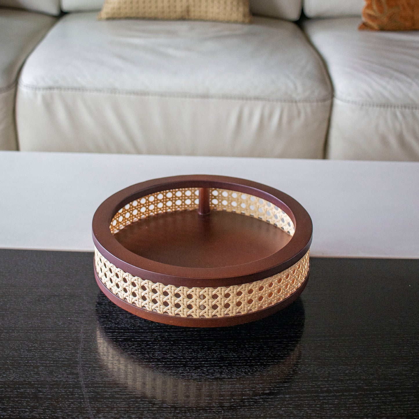 Charakh : Revolving Rattan Storage Trays