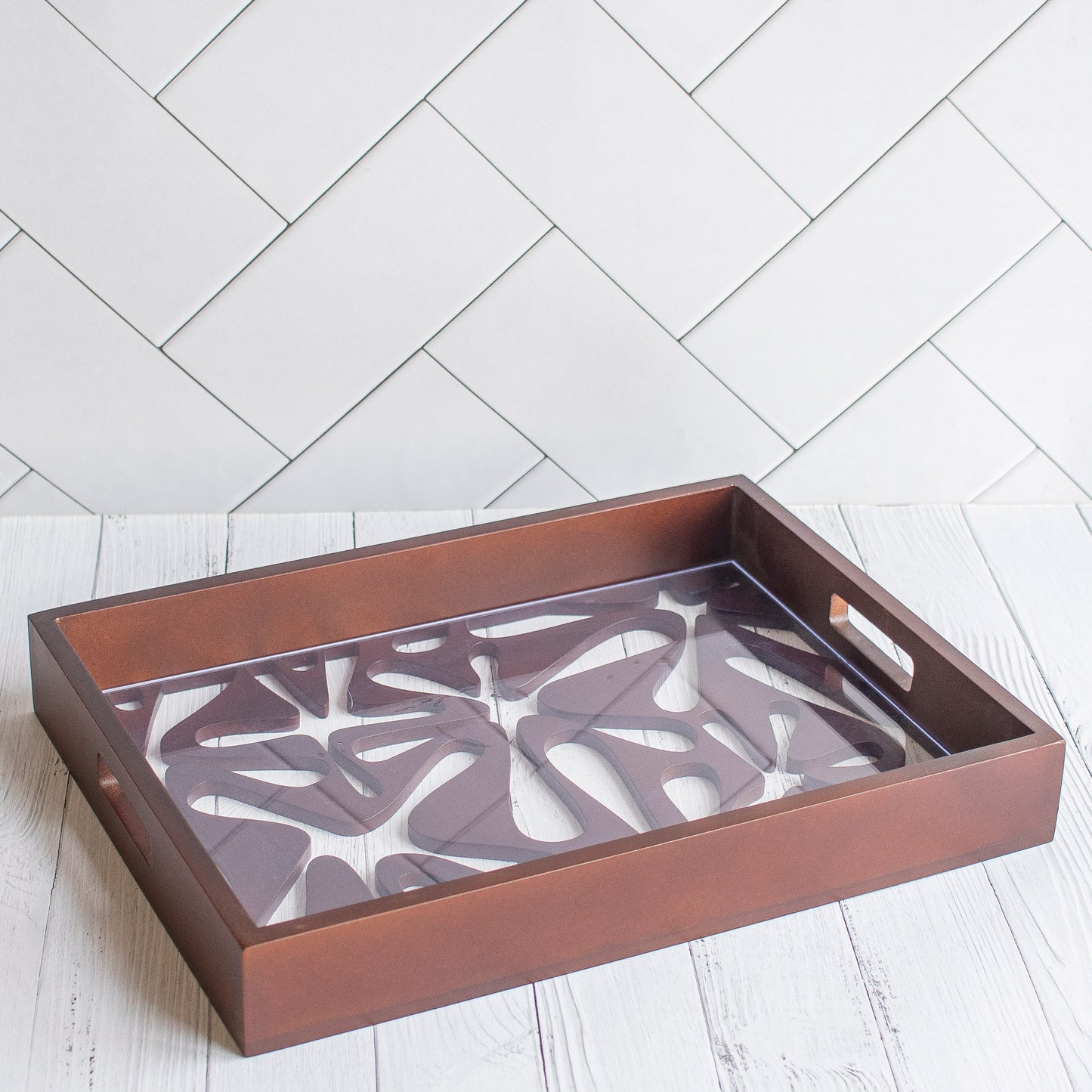 Phulvari : Laser Cute Designer Wooden Serving Trays