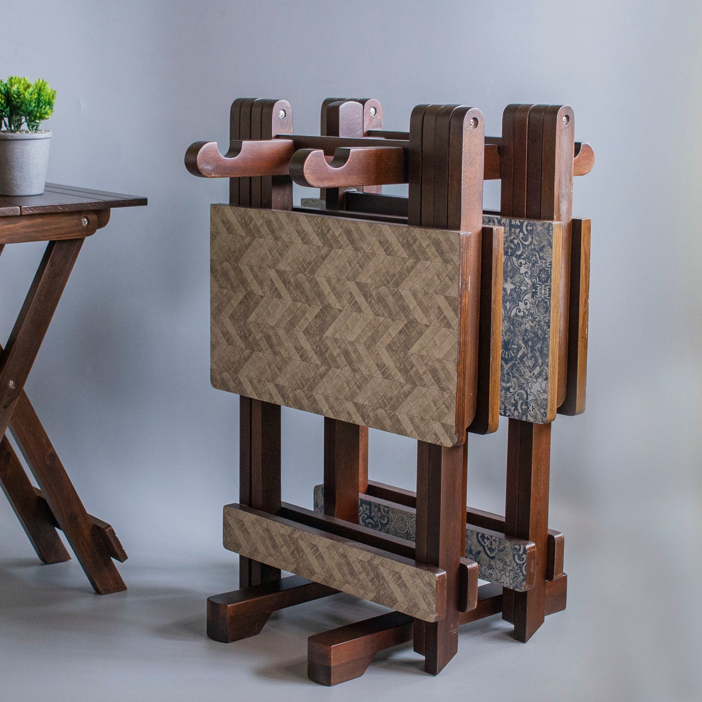 Folding Table Stands | Set of Four Tables