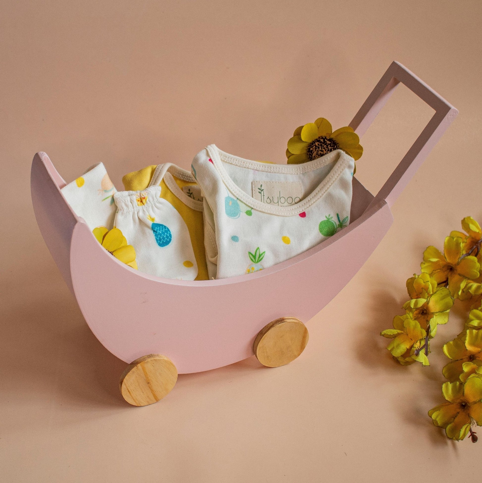Baby Cot Basket For Baby Shower Gifitng - Ebony WoodcraftsConcept Gifting Bases