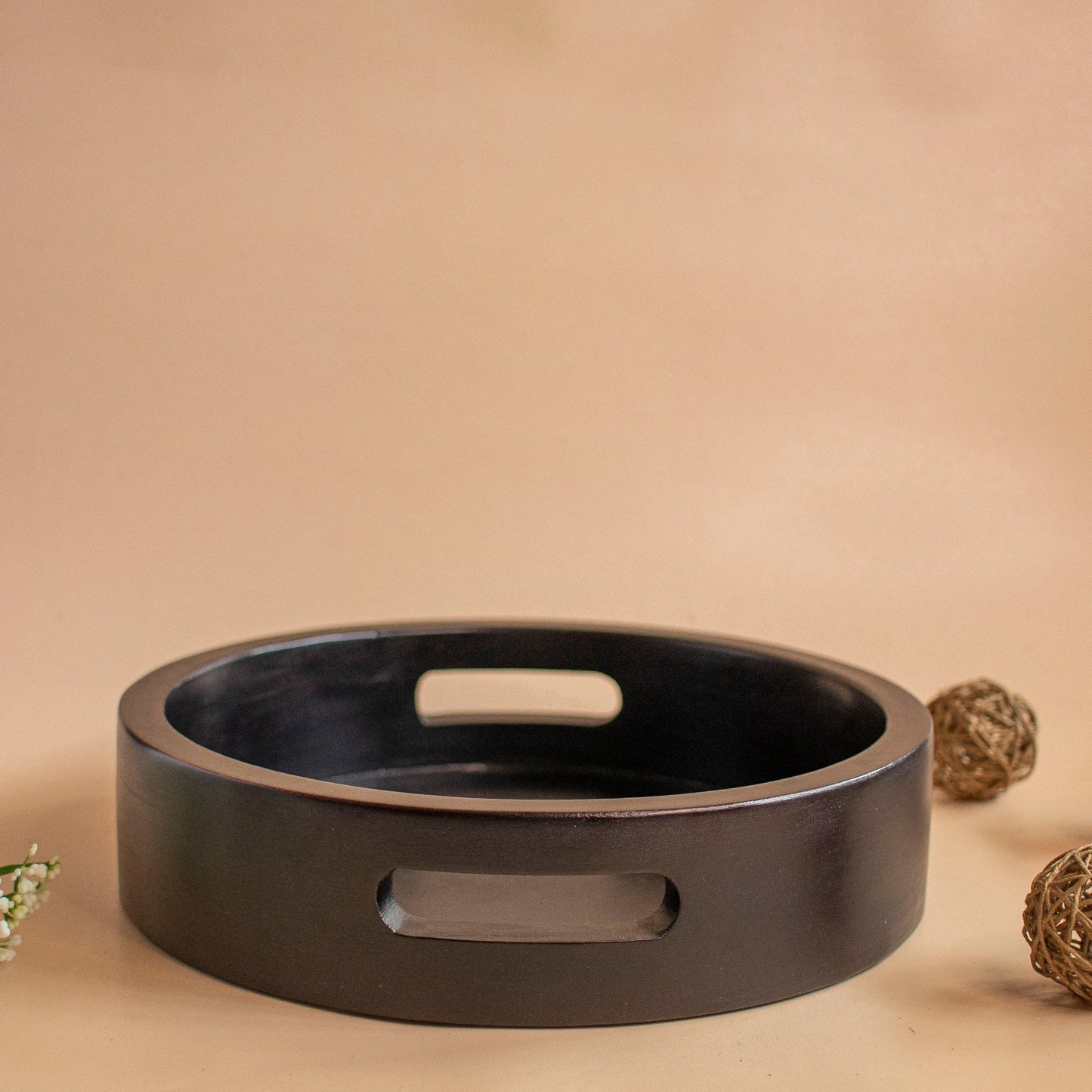 'Bindu' : Circular Wooden Serving Trays - Regular | Ebony Woodcrafts - Ebony WoodcraftsServing Tray