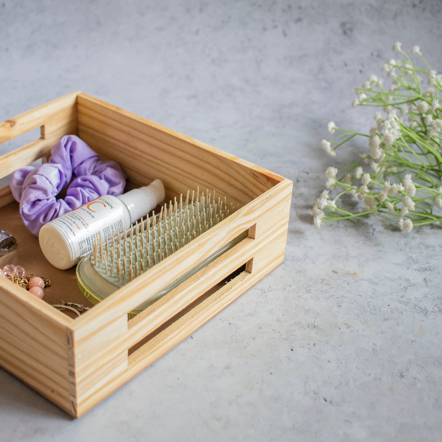 Classic Pinewood Square Tray - Ebony WoodcraftsCrates