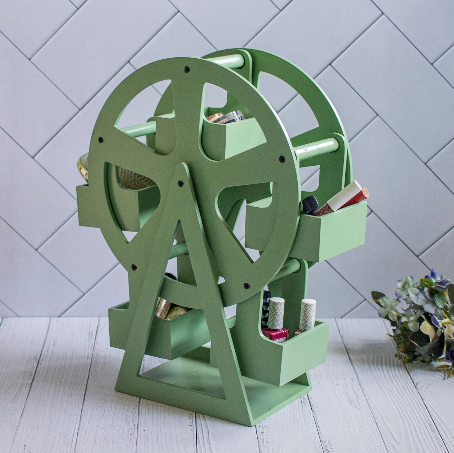 Cosmetic Jhula : Revolving Ferris Wheel - Ebony WoodcraftsDisplay Stands
