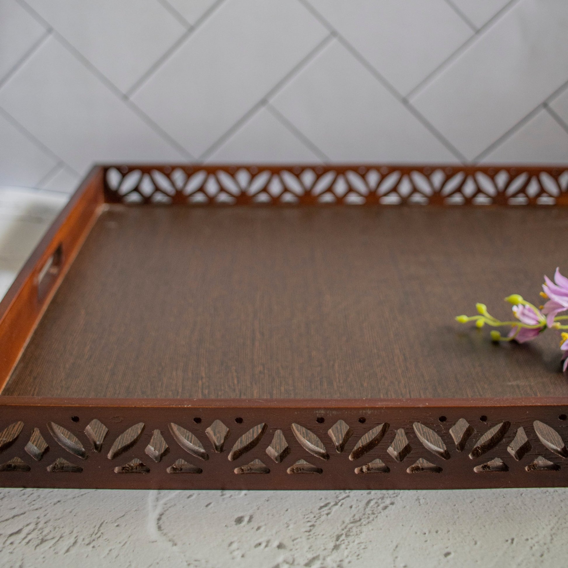 Daavat : Extra Large Brunch Serving Trays - Ebony WoodcraftsServing Tray