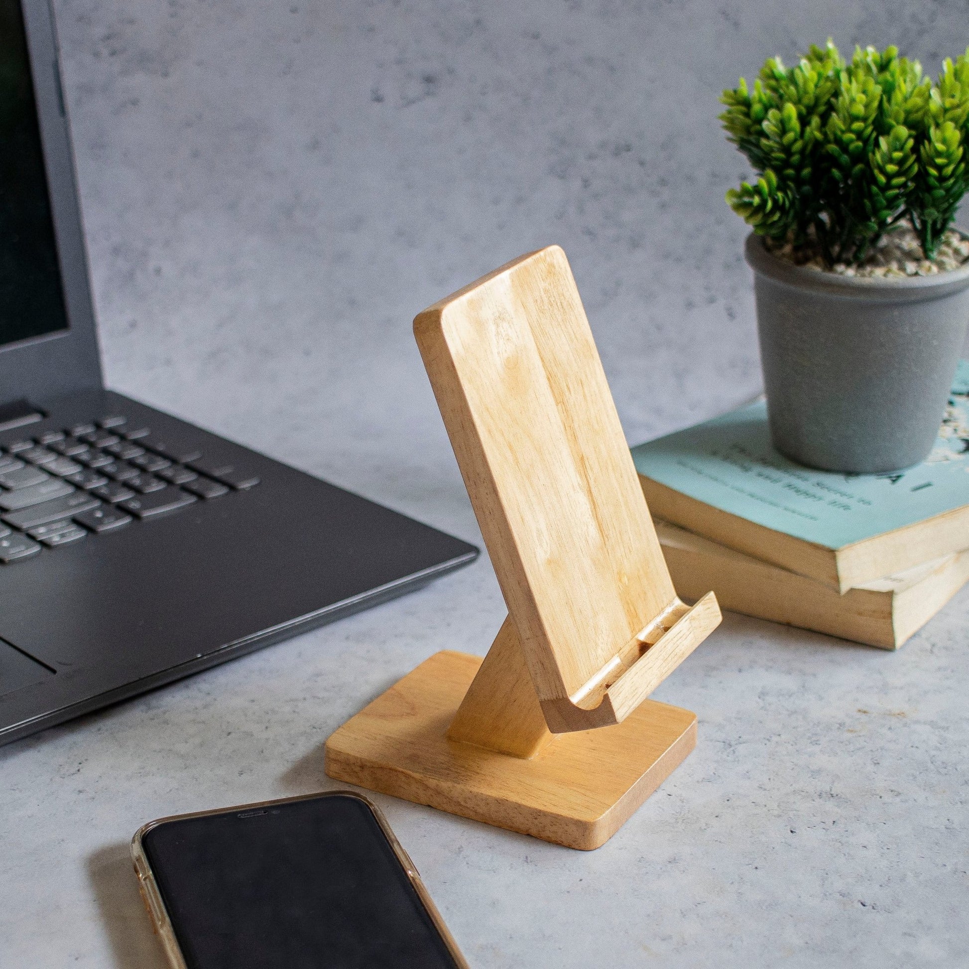 'Decker' : Hands-Free Phone Holder - Ebony WoodcraftsMobile Stands