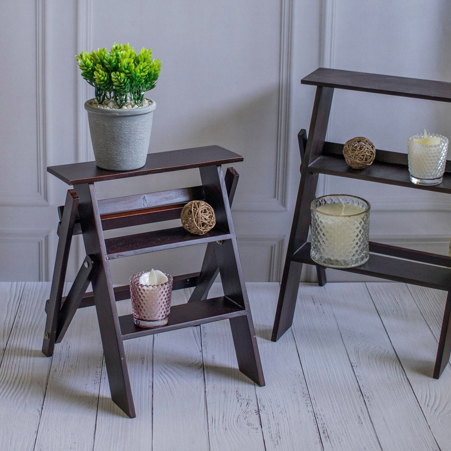 Ghoranchi: Polished Mini Ladders - Ebony WoodcraftsDisplay Stands