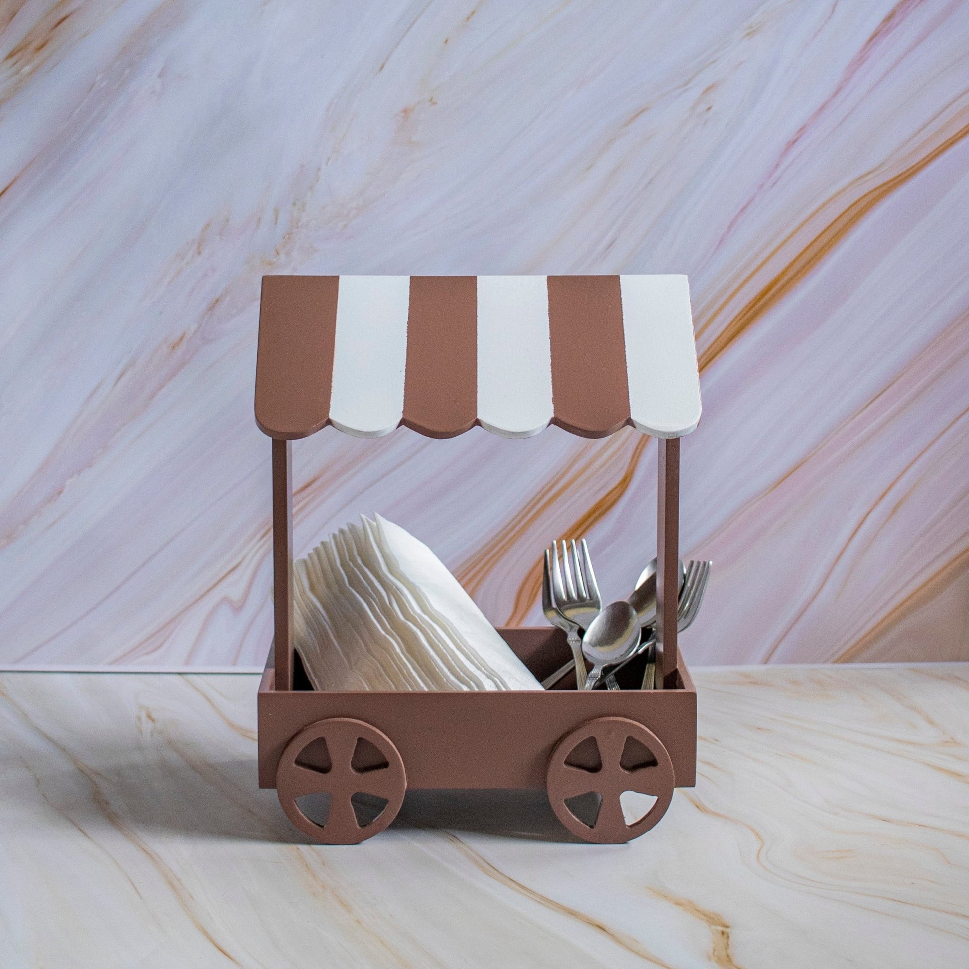Ice 'Cream'y Memories: Salt and Pepper Cart - Ebony WoodcraftsNapkin Holders & Dispensers