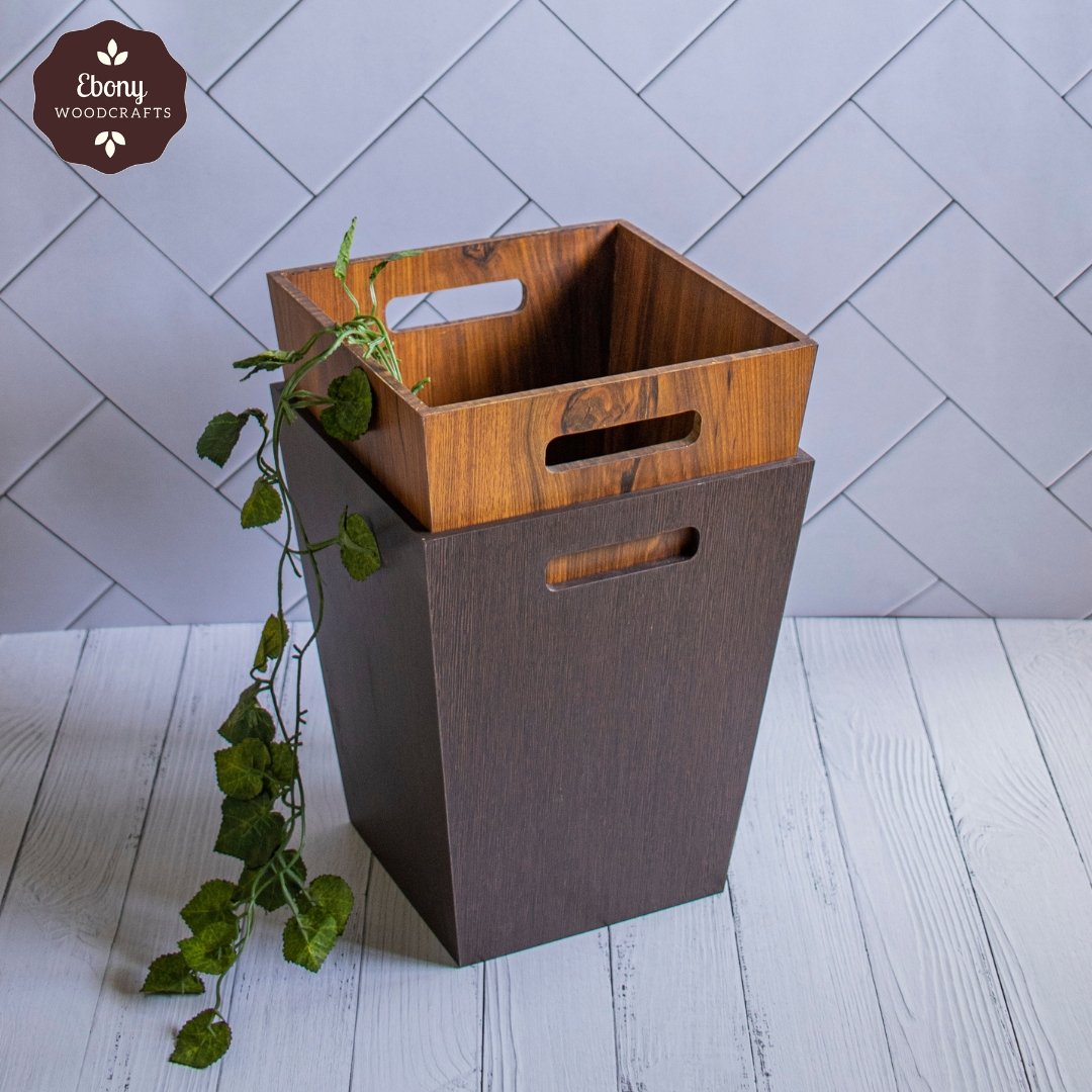 Kha-gazi : Wooden Paper Bins - Ebony WoodcraftsStorage and Organisation