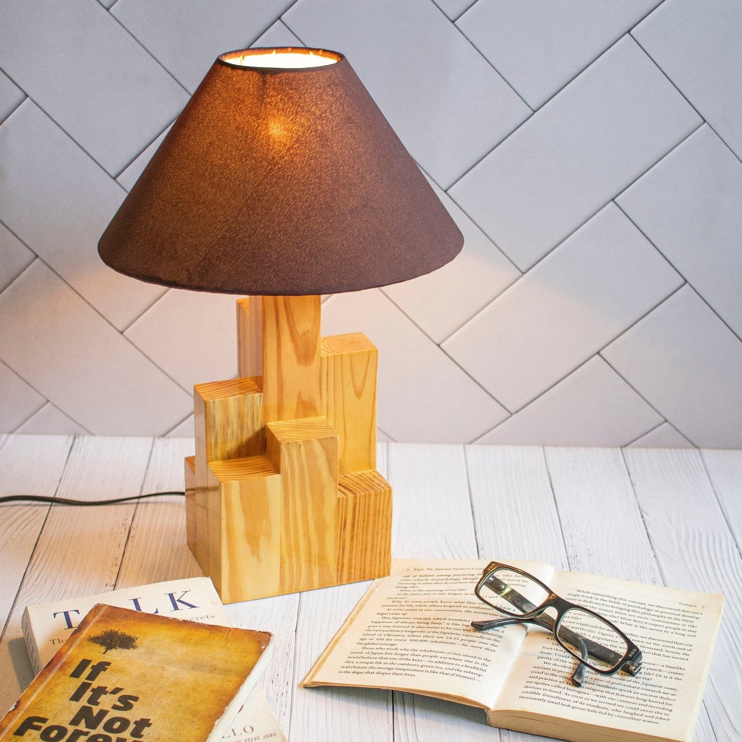 Manhattan Lamp - Ebony WoodcraftsDecor and Utility