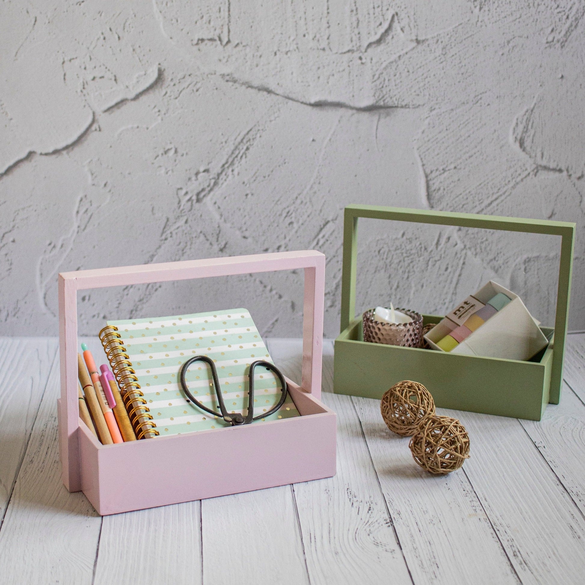 Nyaeka: Pastel Jar baskets - Ebony WoodcraftsGifting Baskets