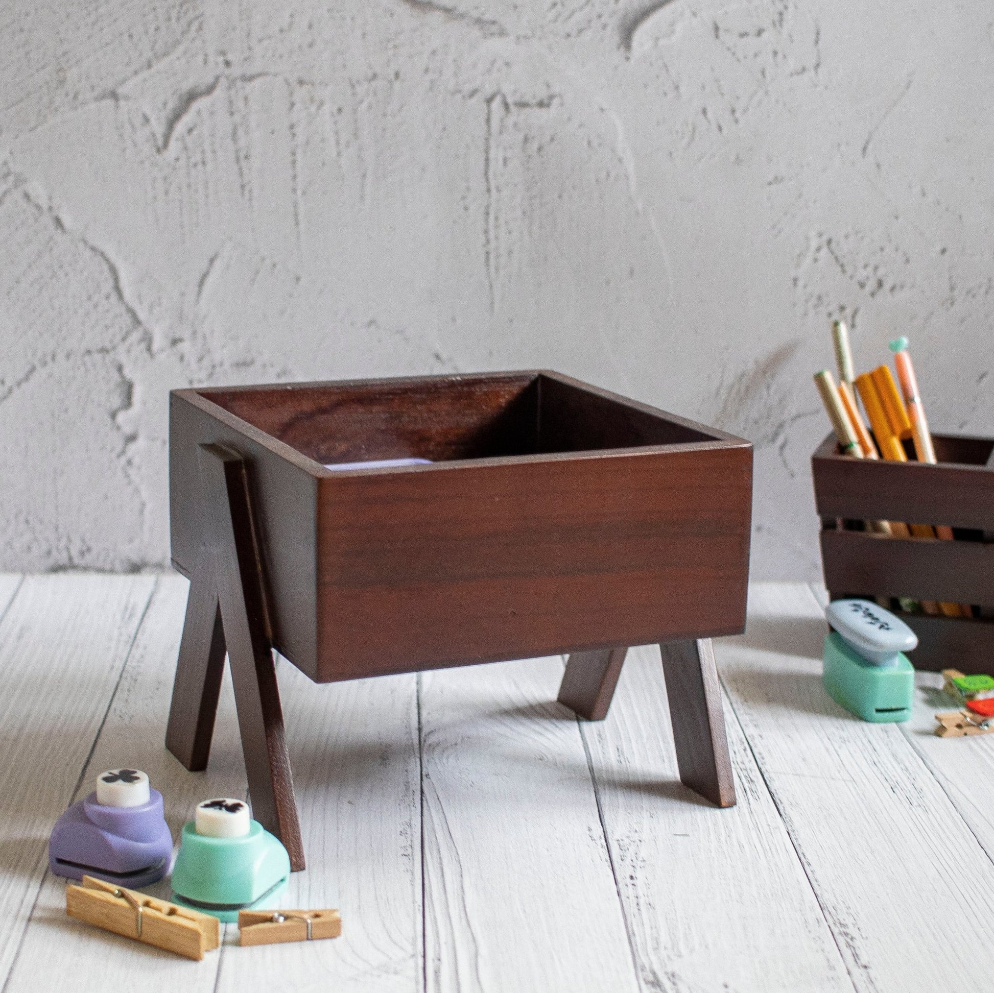 Open Square Storage Basket - Ebony WoodcraftsStorage and Organisation