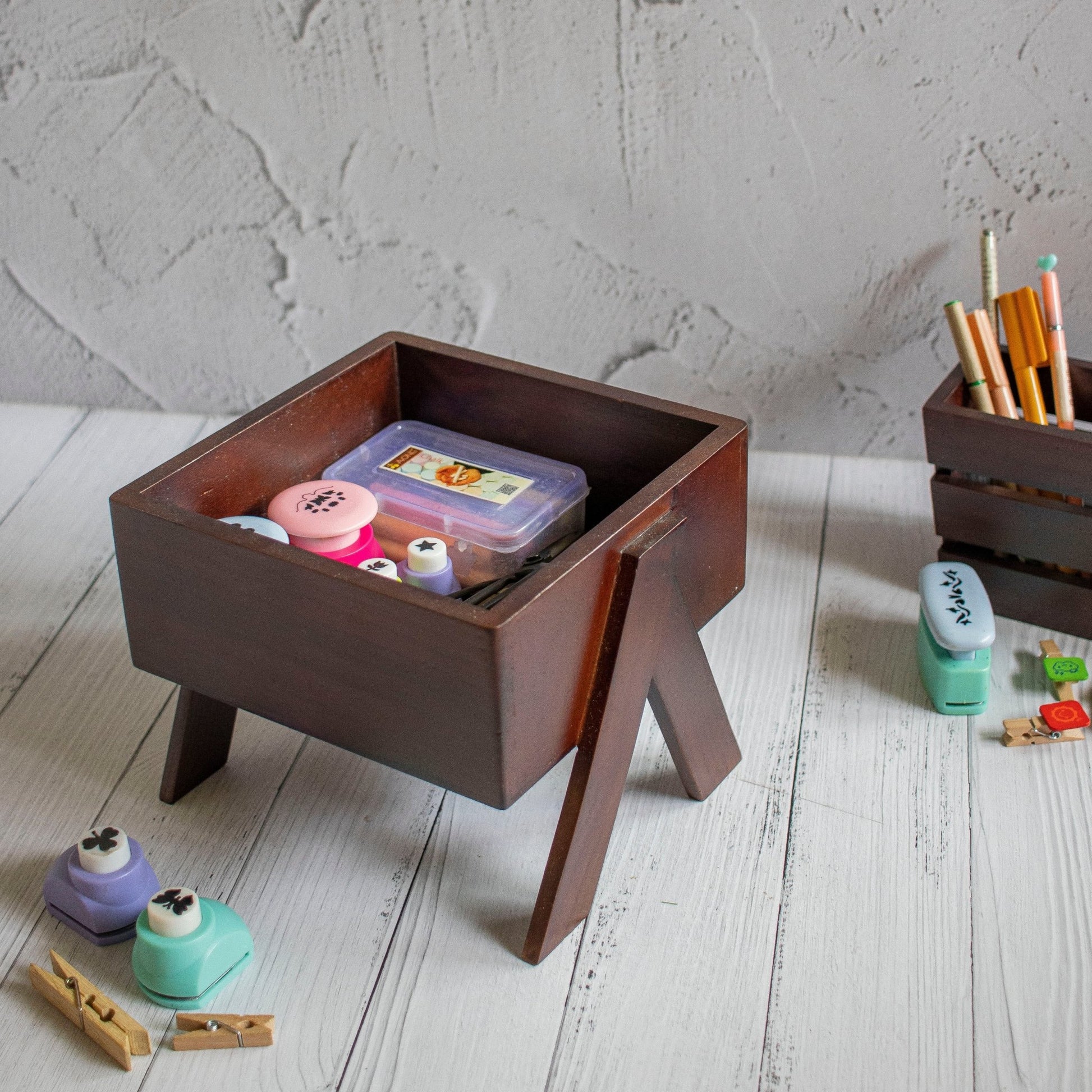 Open Square Storage Basket - Ebony WoodcraftsStorage and Organisation