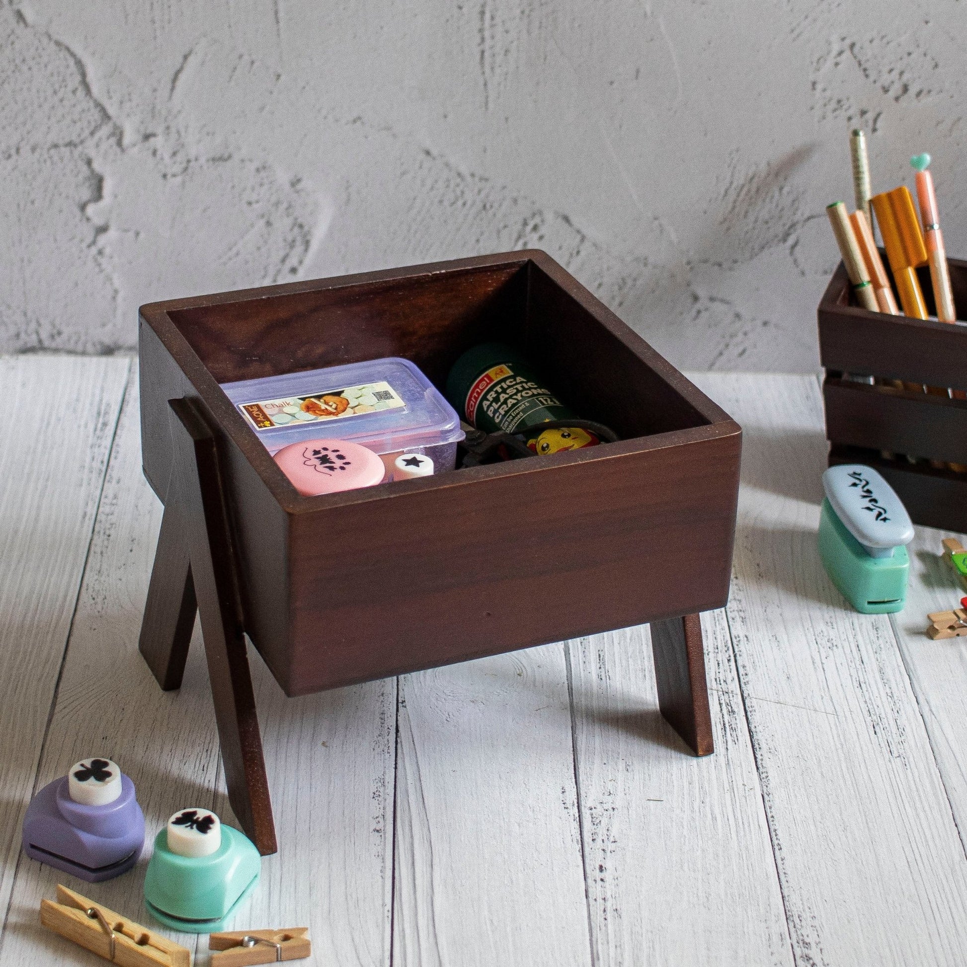 Open Square Storage Basket - Ebony WoodcraftsStorage and Organisation