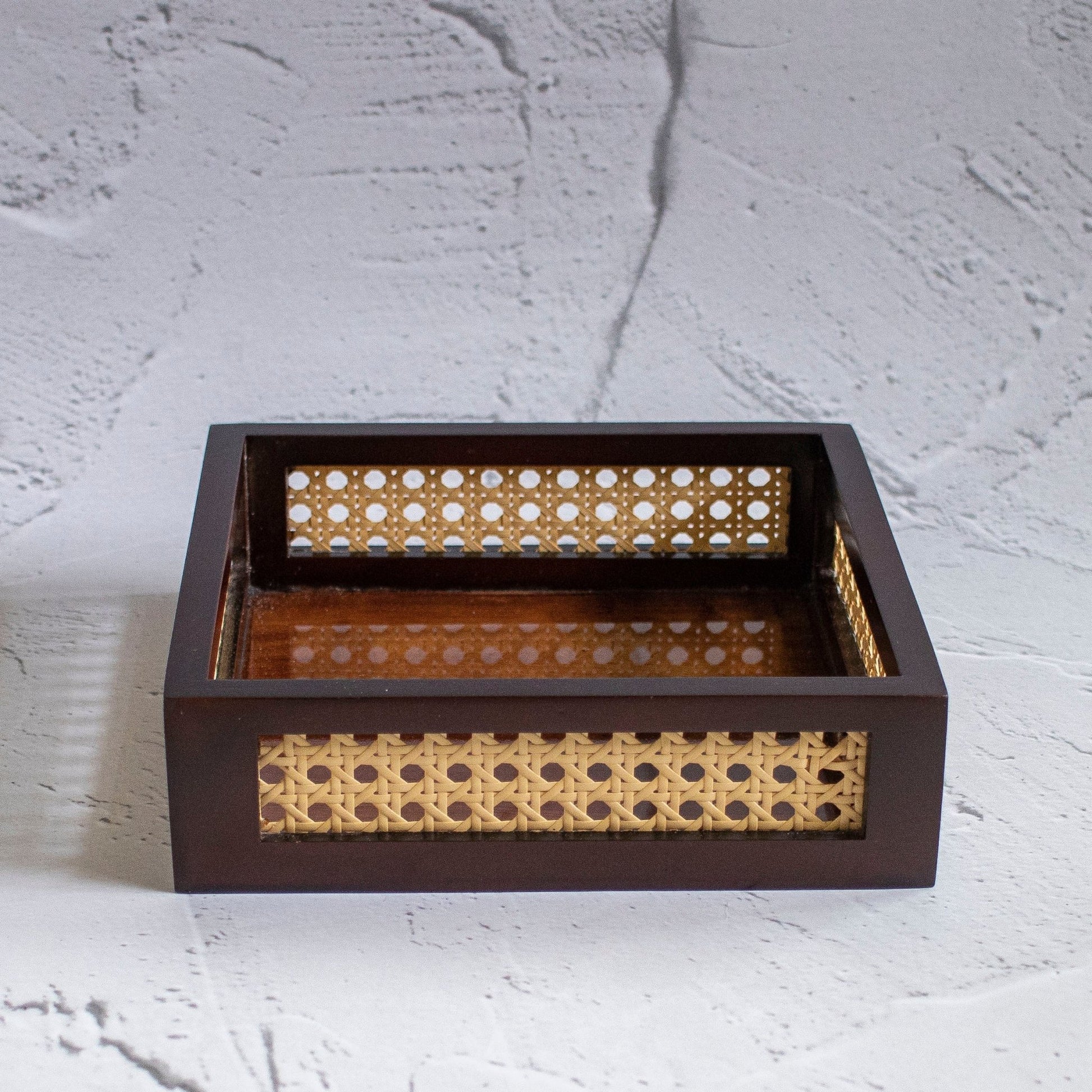 Rattan Storage and Serving tray - Ebony WoodcraftsServing Trays