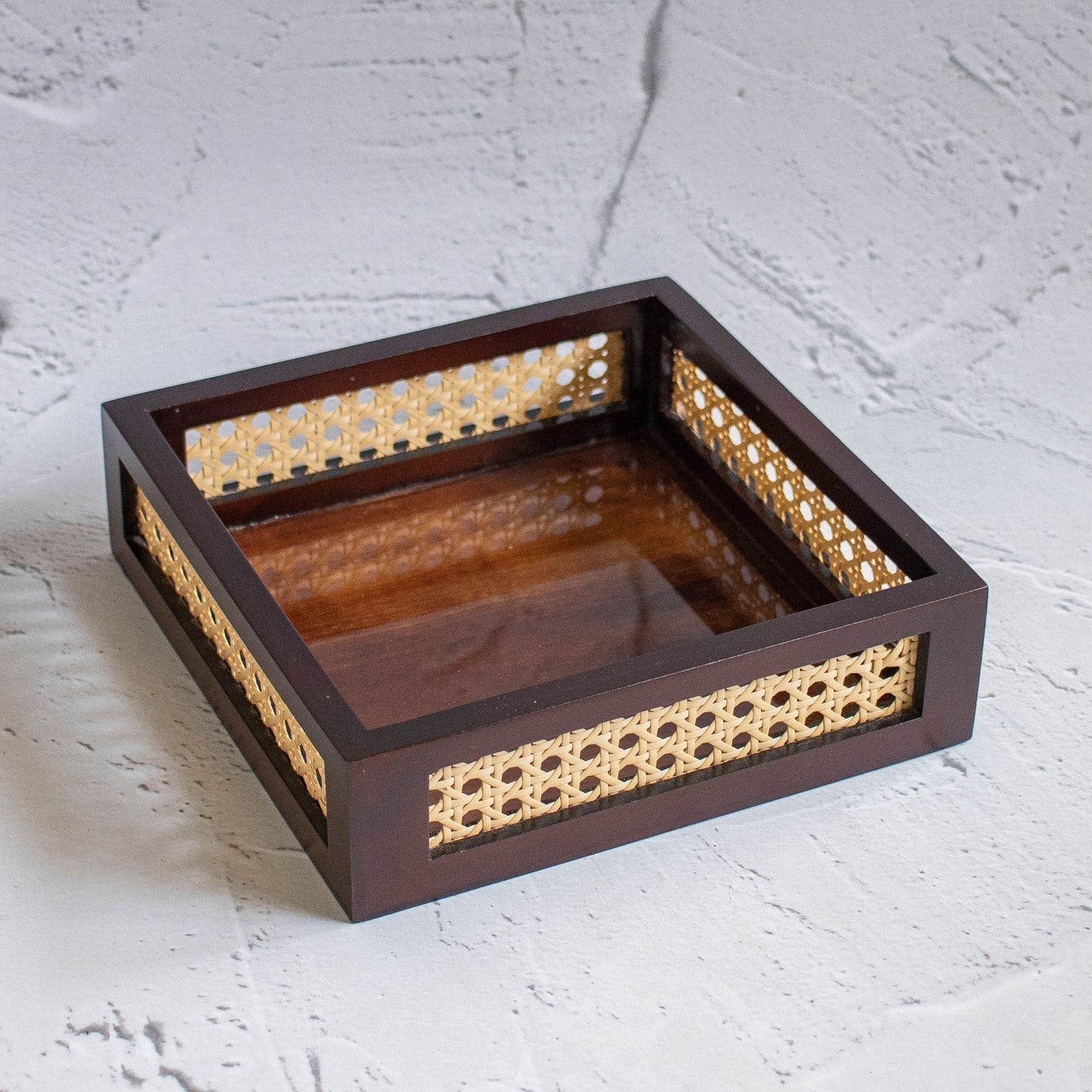 Rattan Storage and Serving tray - Ebony WoodcraftsServing Trays