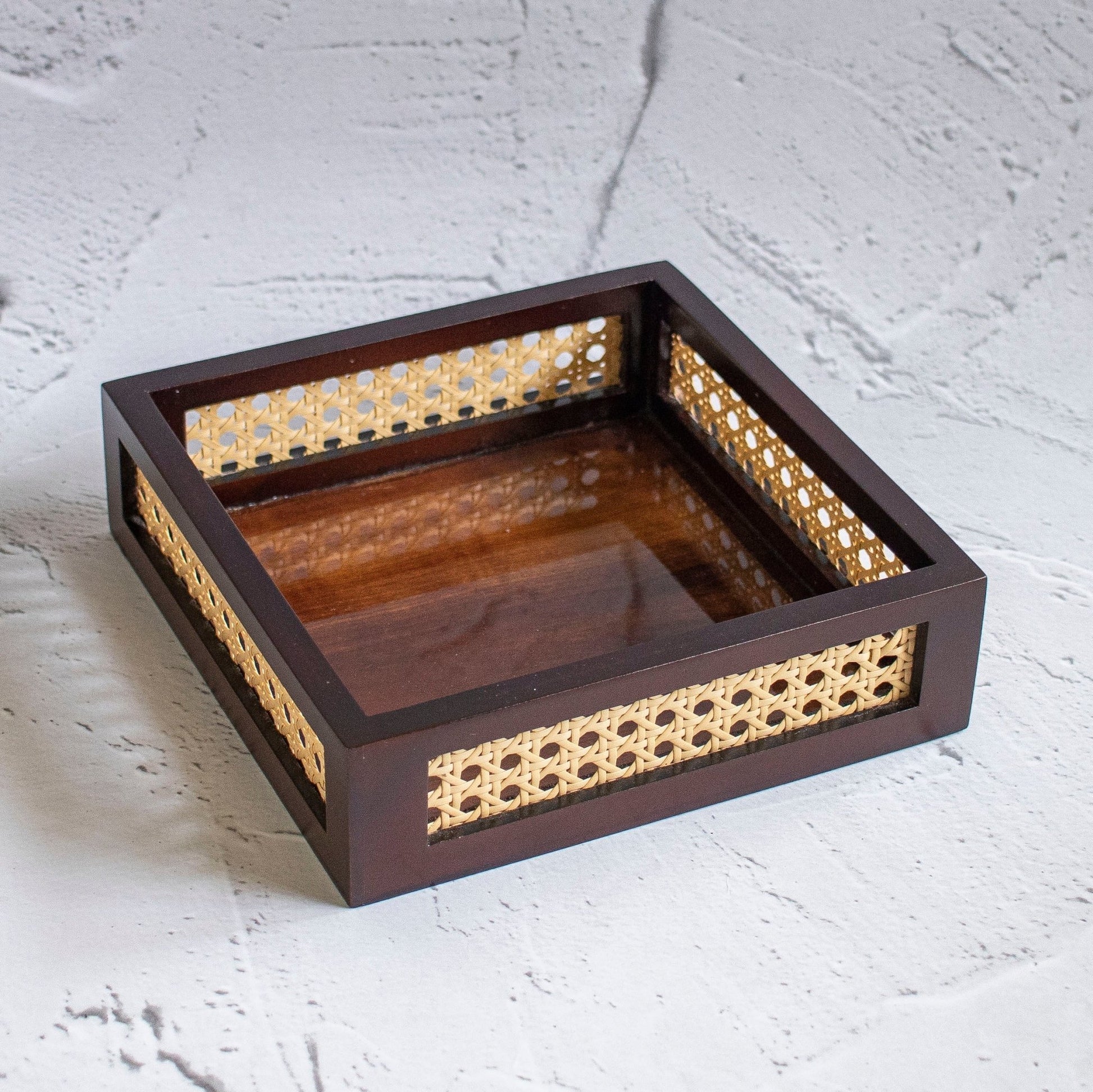 Rattan Storage and Serving tray - Ebony WoodcraftsServing Trays
