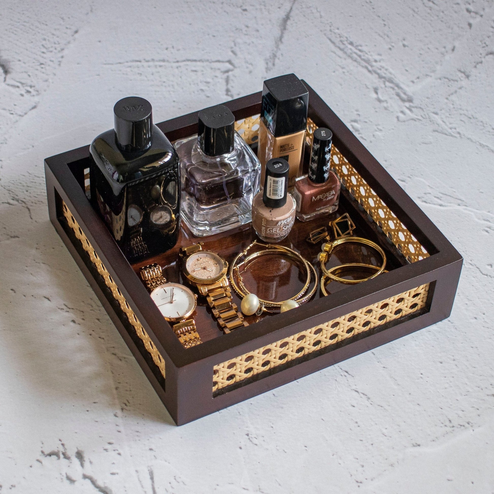 Rattan Storage and Serving tray - Ebony WoodcraftsServing Trays