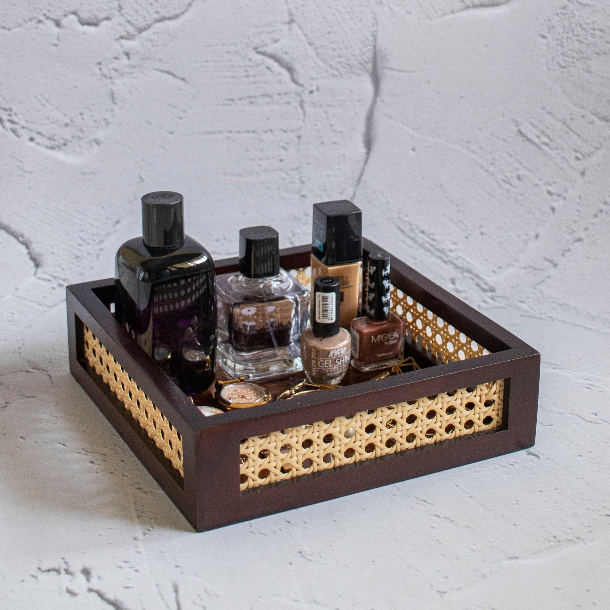Rattan Storage and Serving tray - Ebony WoodcraftsServing Trays
