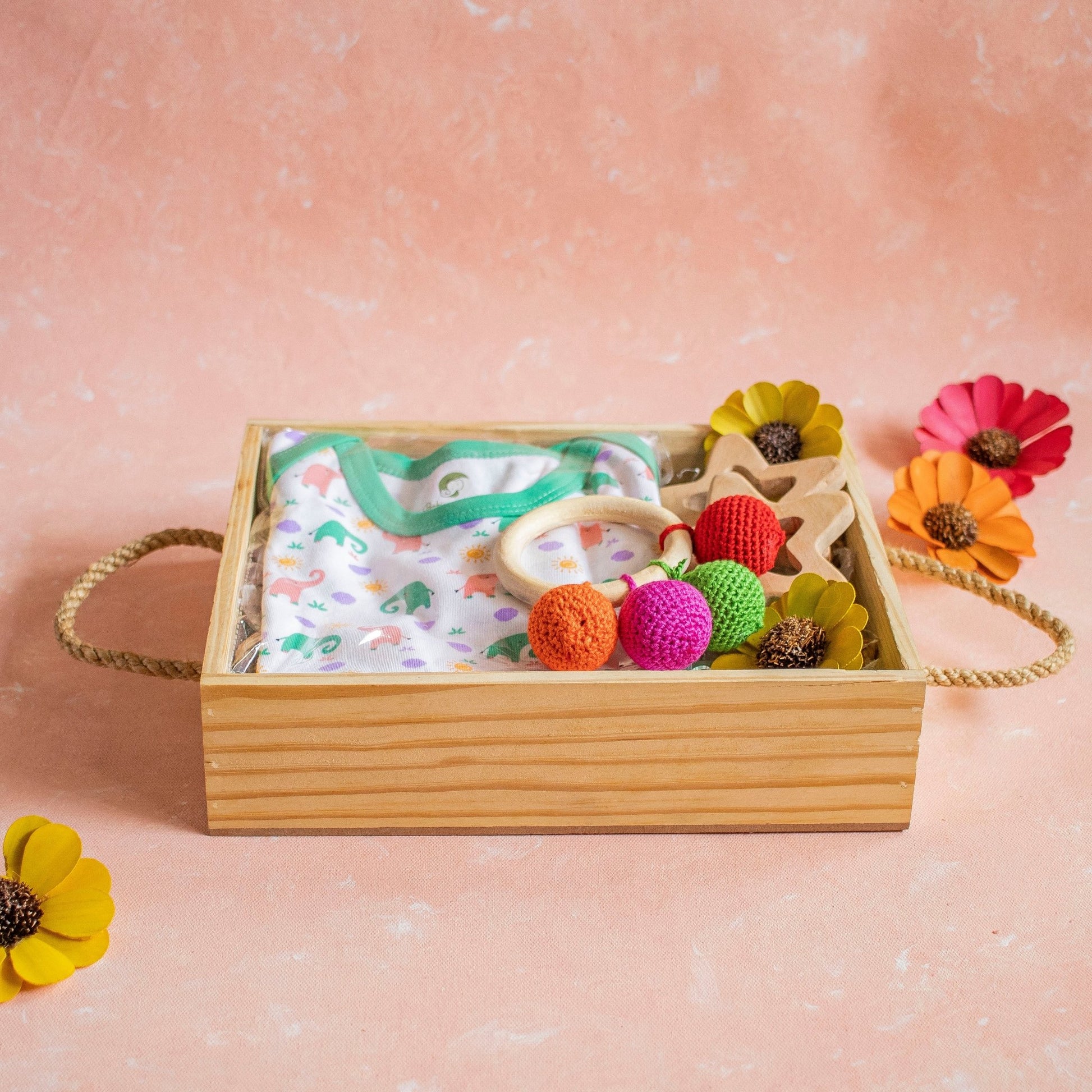 Rope Baskets : Pinewood Gift Curation Baskets - Ebony WoodcraftsGifting Baskets