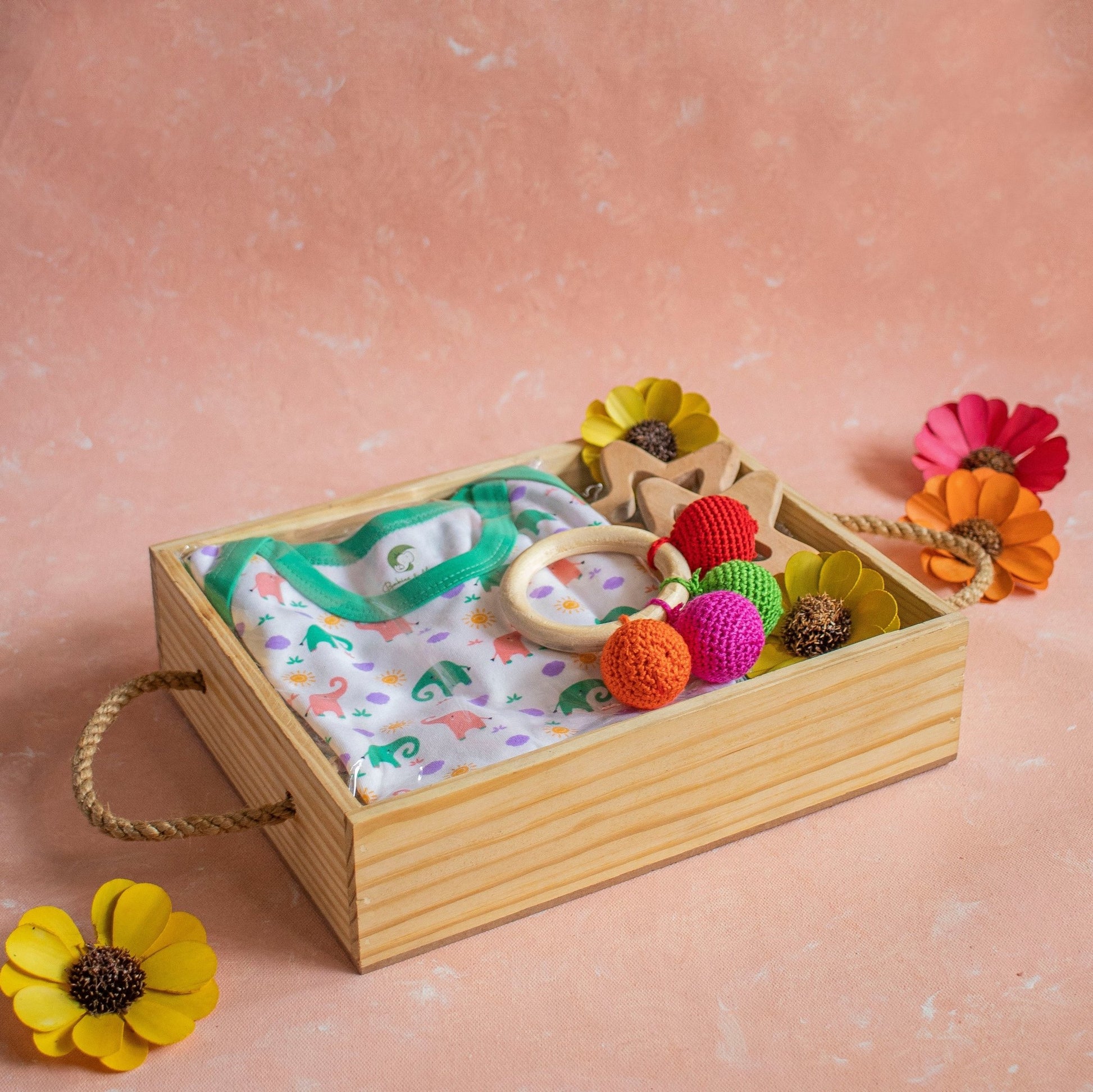 Rope Baskets : Pinewood Gift Curation Baskets - Ebony WoodcraftsGifting Baskets