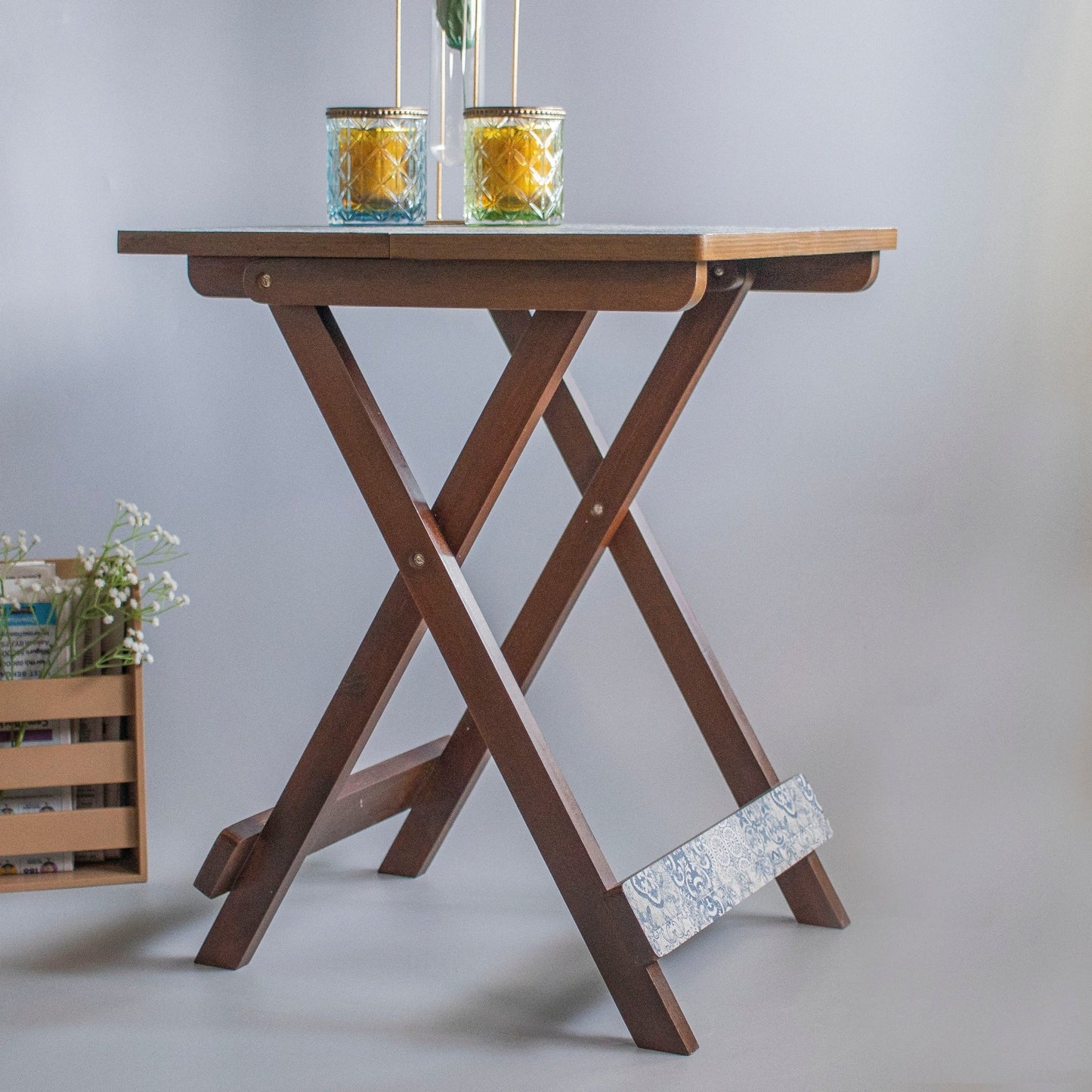 Shahi : Textured Foldable Tables - Ebony WoodcraftsFolding Tables, Side Tables, End Table