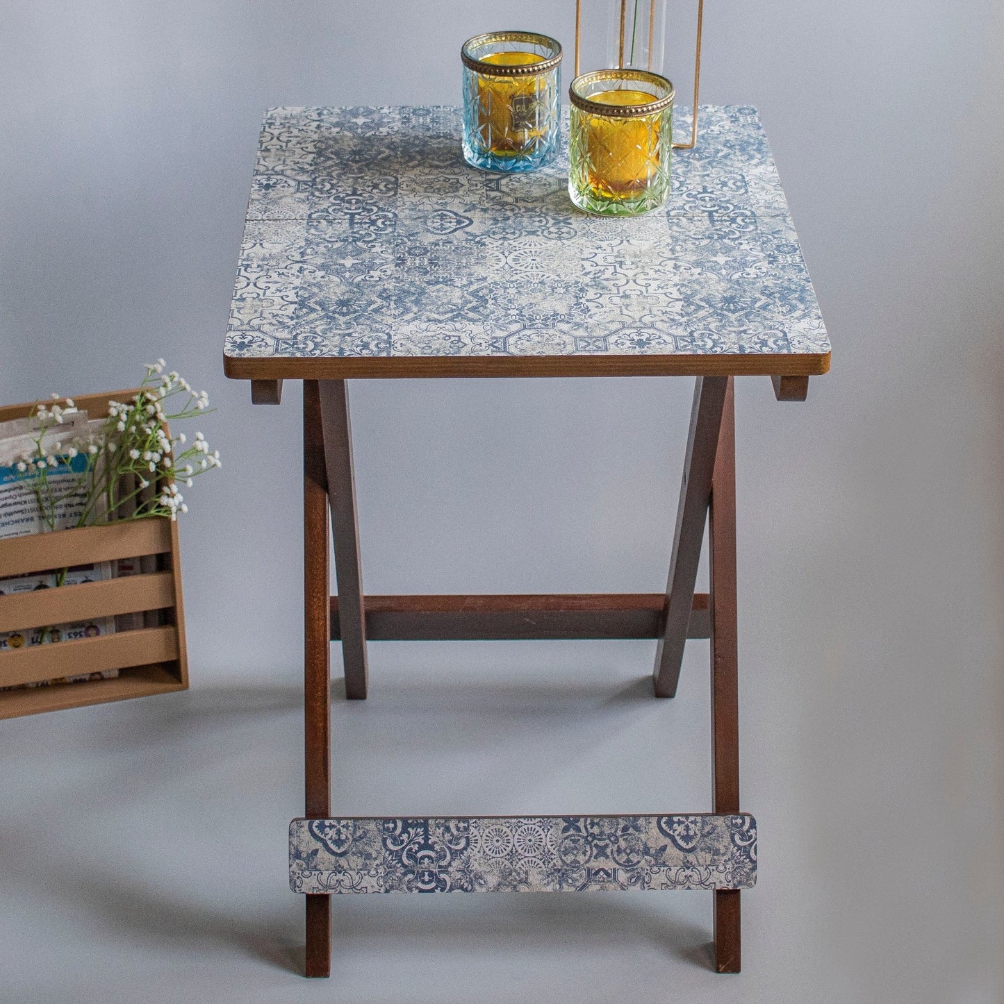 Shahi : Textured Foldable Tables - Ebony WoodcraftsFolding Tables, Side Tables, End Table