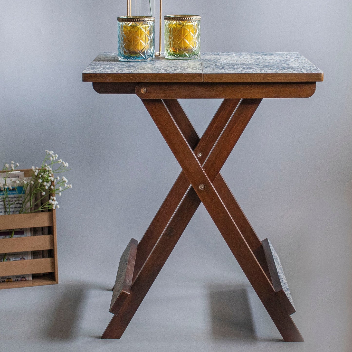 Shahi : Textured Foldable Tables - Ebony WoodcraftsFolding Tables, Side Tables, End Table