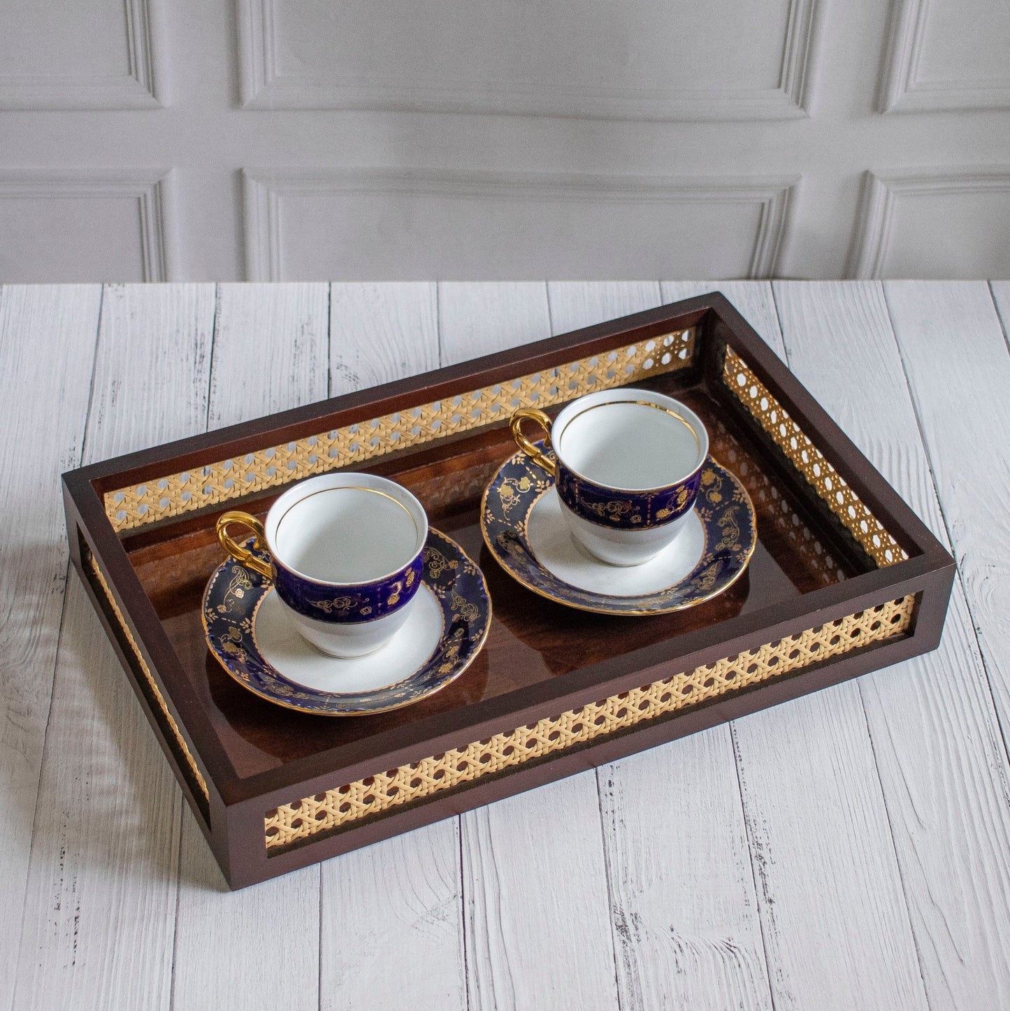 Shringar : Rattan Serving Trays | Ebony Woodcrafts - Ebony WoodcraftsServing Tray