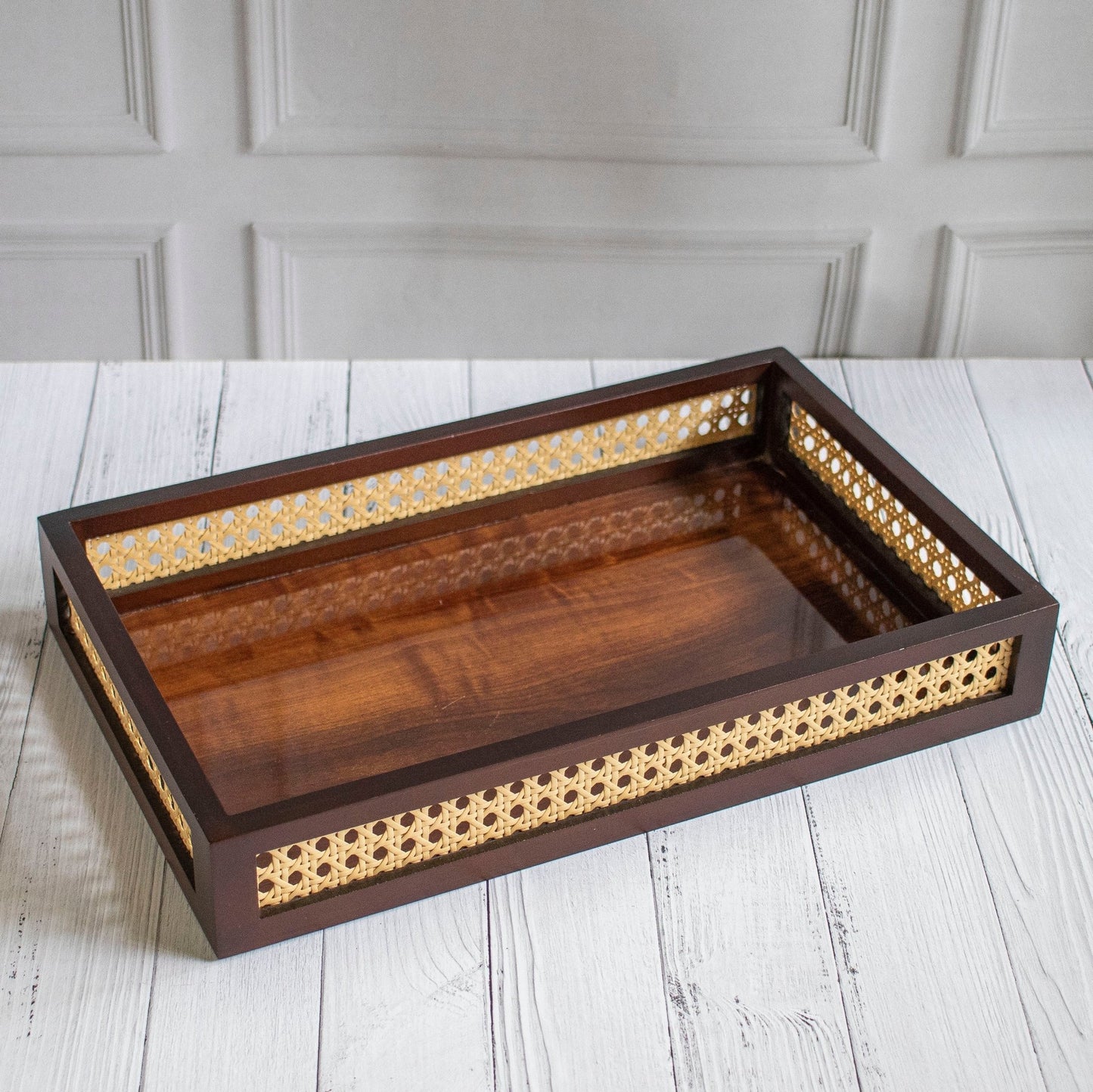 Shringar : Rattan Serving Trays | Ebony Woodcrafts - Ebony WoodcraftsServing Tray
