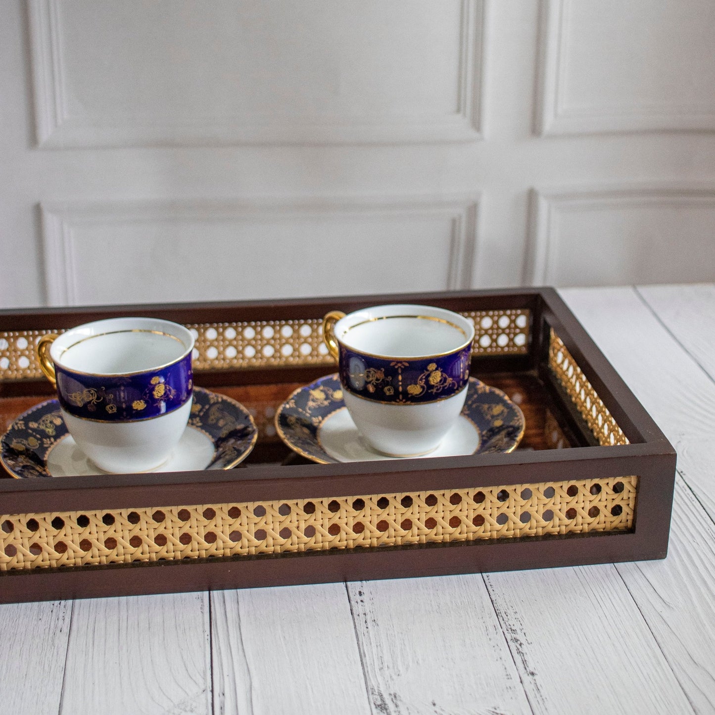 Shringar : Rattan Serving Trays | Ebony Woodcrafts - Ebony WoodcraftsServing Tray