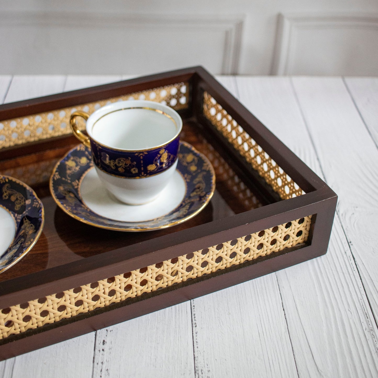 Shringar : Rattan Serving Trays | Ebony Woodcrafts - Ebony WoodcraftsServing Tray