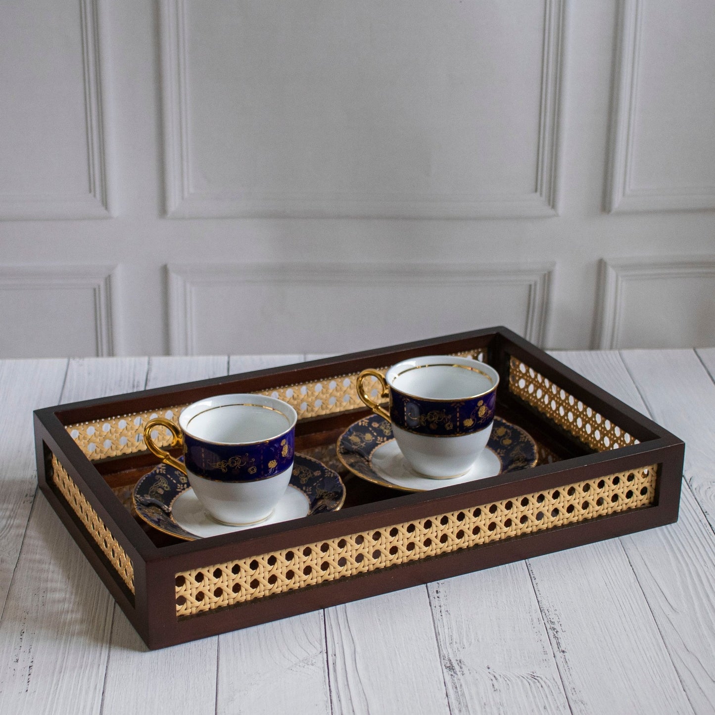 Shringar : Rattan Serving Trays | Ebony Woodcrafts - Ebony WoodcraftsServing Tray