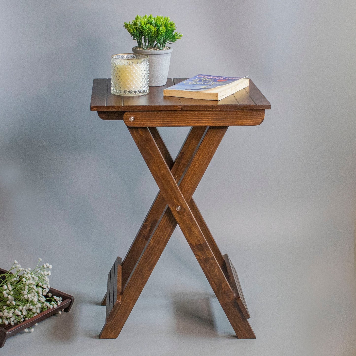 Sirhana : Mini Bedside End Tables - Ebony WoodcraftsFolding Tables, Side Tables, End Table