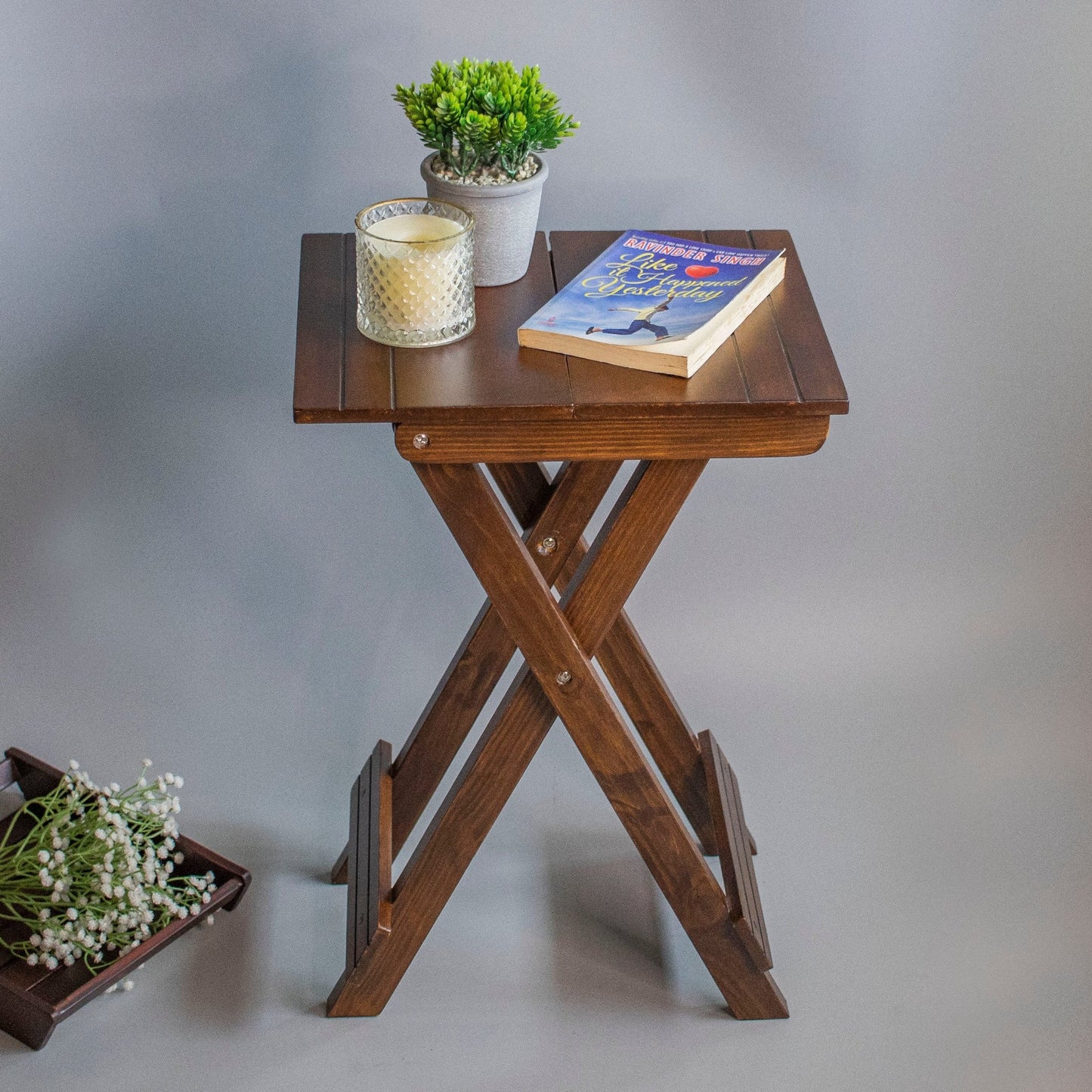 Sirhana : Mini Bedside End Tables - Ebony WoodcraftsFolding Tables, Side Tables, End Table