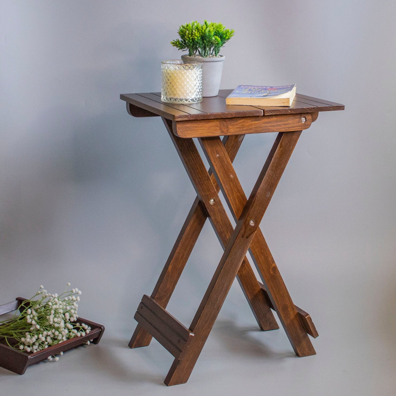 Sirhana : Mini Bedside End Tables - Ebony WoodcraftsFolding Tables, Side Tables, End Table