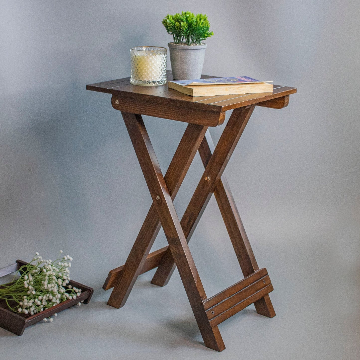 Sirhana : Mini Bedside End Tables - Ebony WoodcraftsFolding Tables, Side Tables, End Table