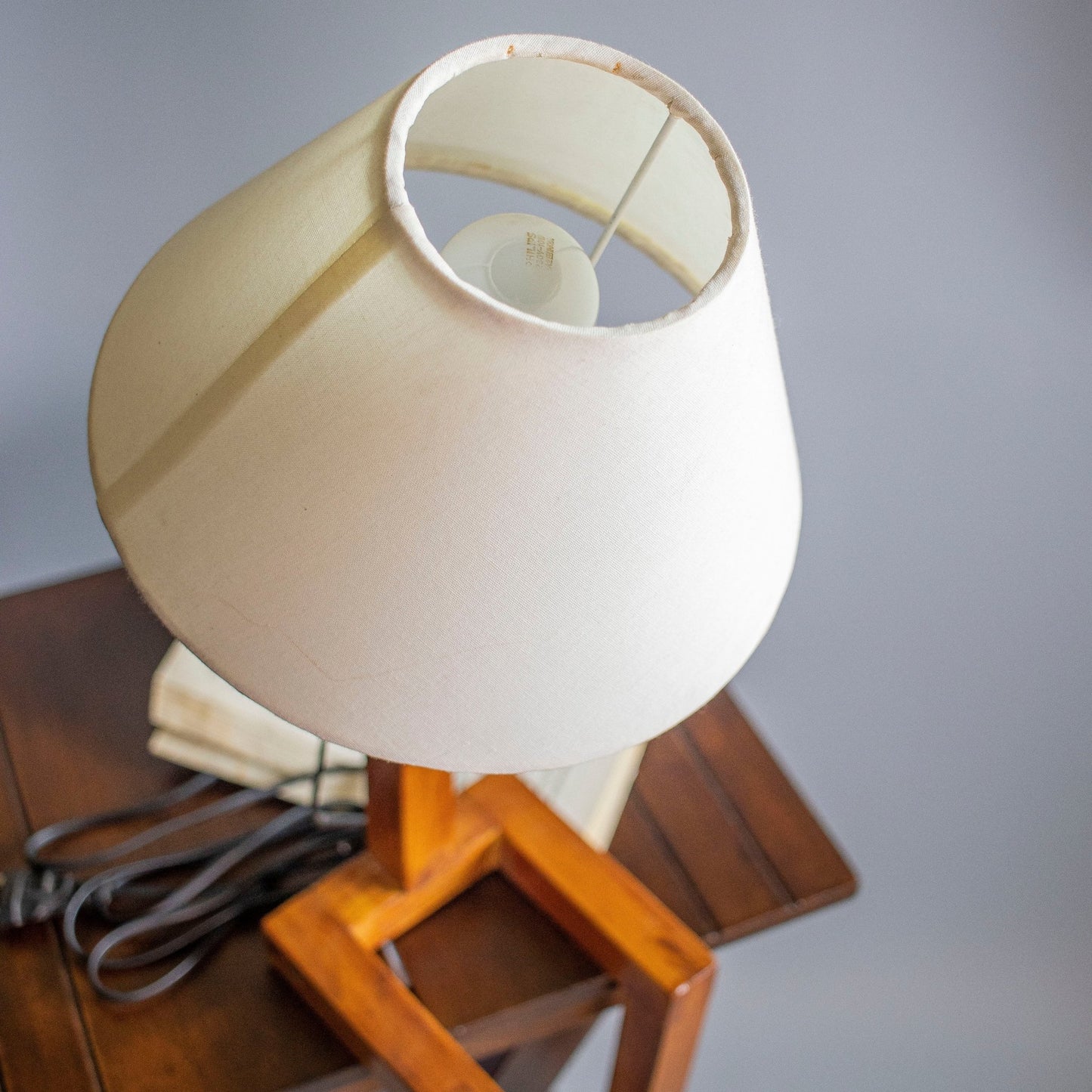 The RoboMan : Wooden Table Lamps - Ebony WoodcraftsLampshades