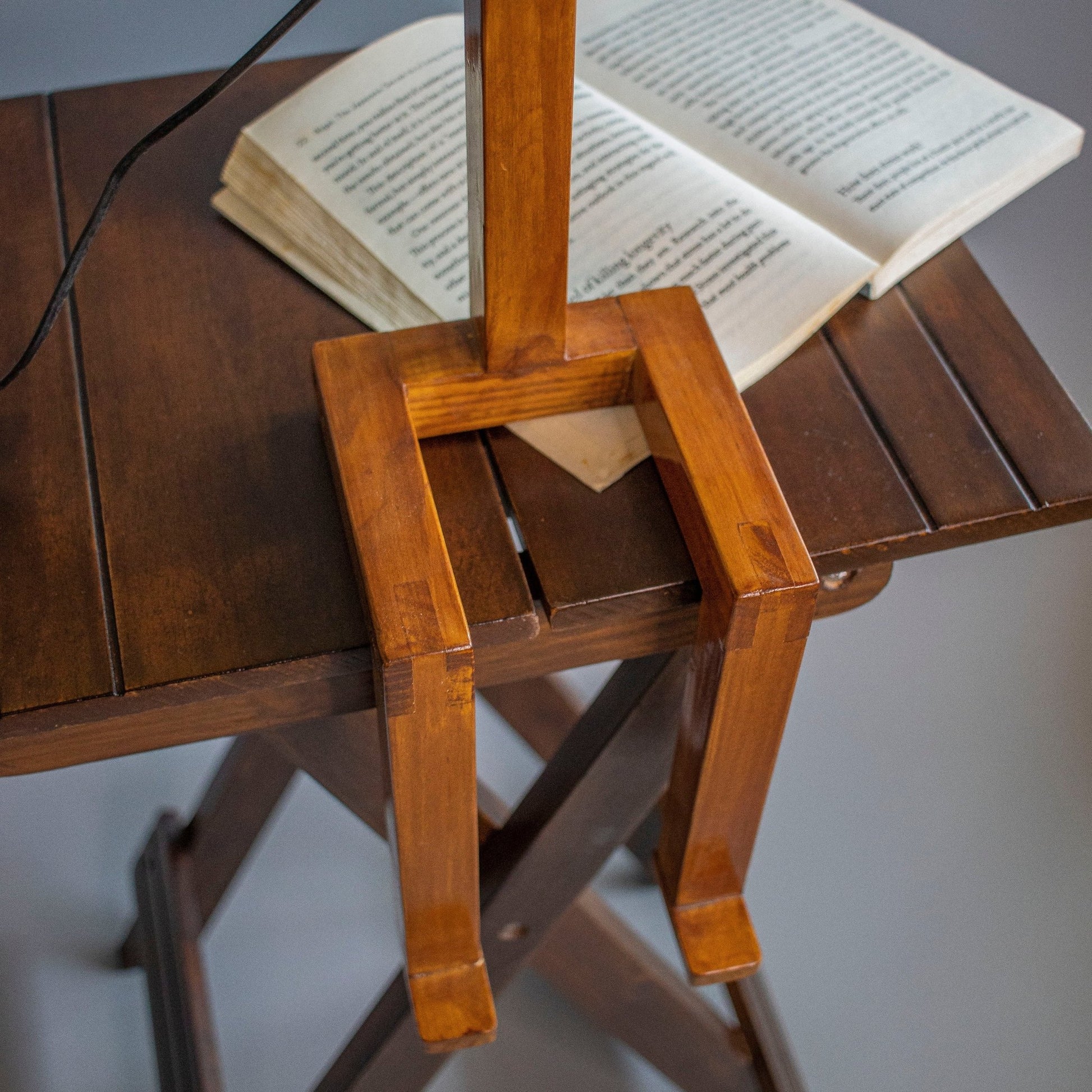 The RoboMan : Wooden Table Lamps - Ebony WoodcraftsLampshades