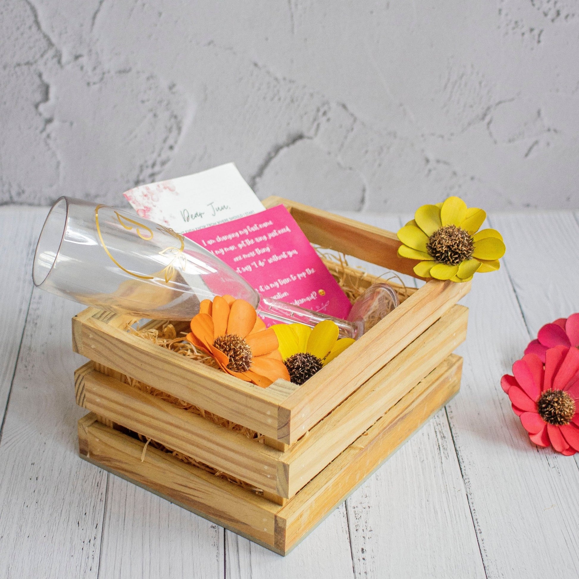 Wooden Mini Crates : Pinewood Crates for Gifting - Ebony WoodcraftsGifting Baskets