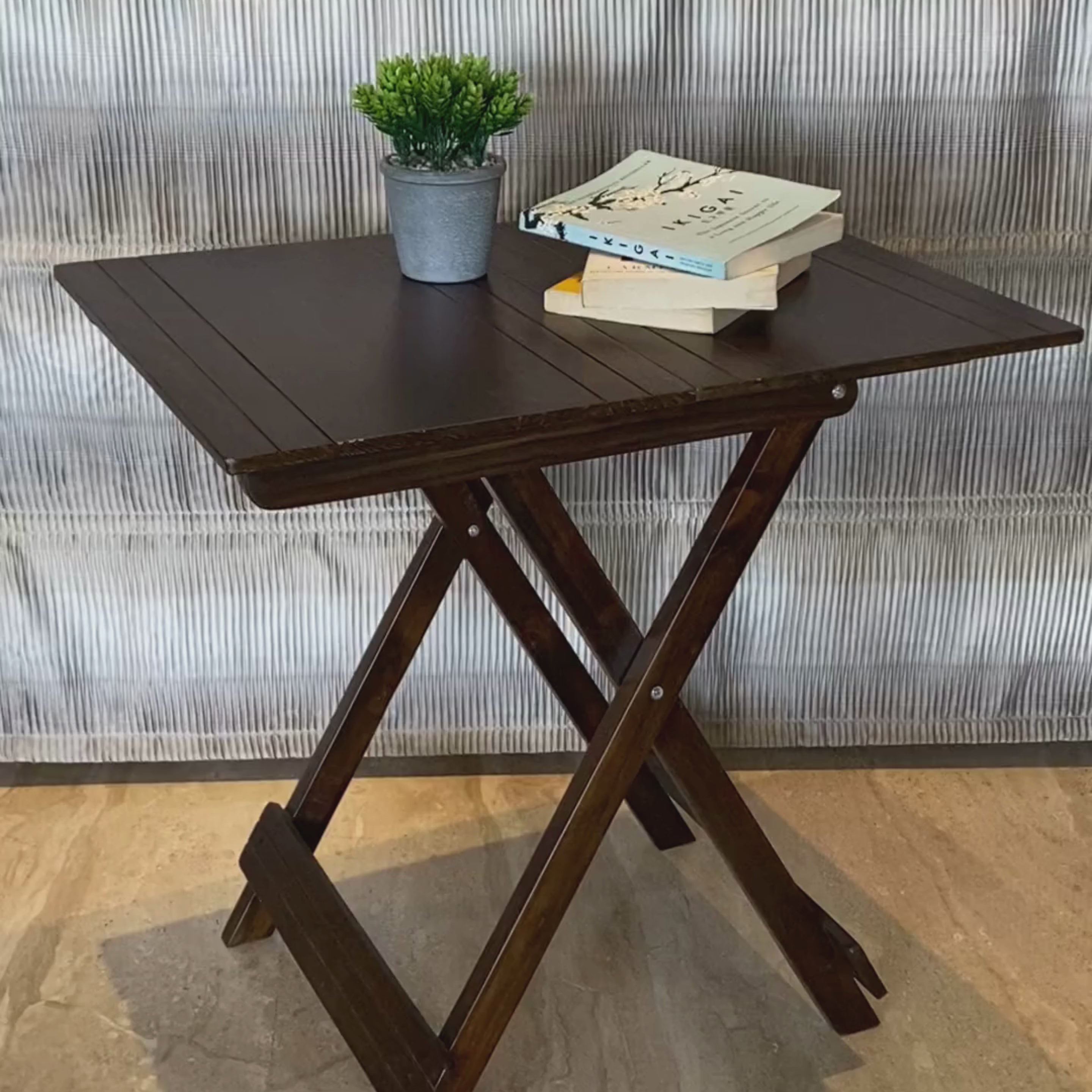 Folding coffee deals table set