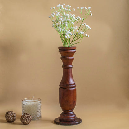 Chisel : Handcarved Flower Vases [ Set of Two ] - Ebony WoodcraftsVases