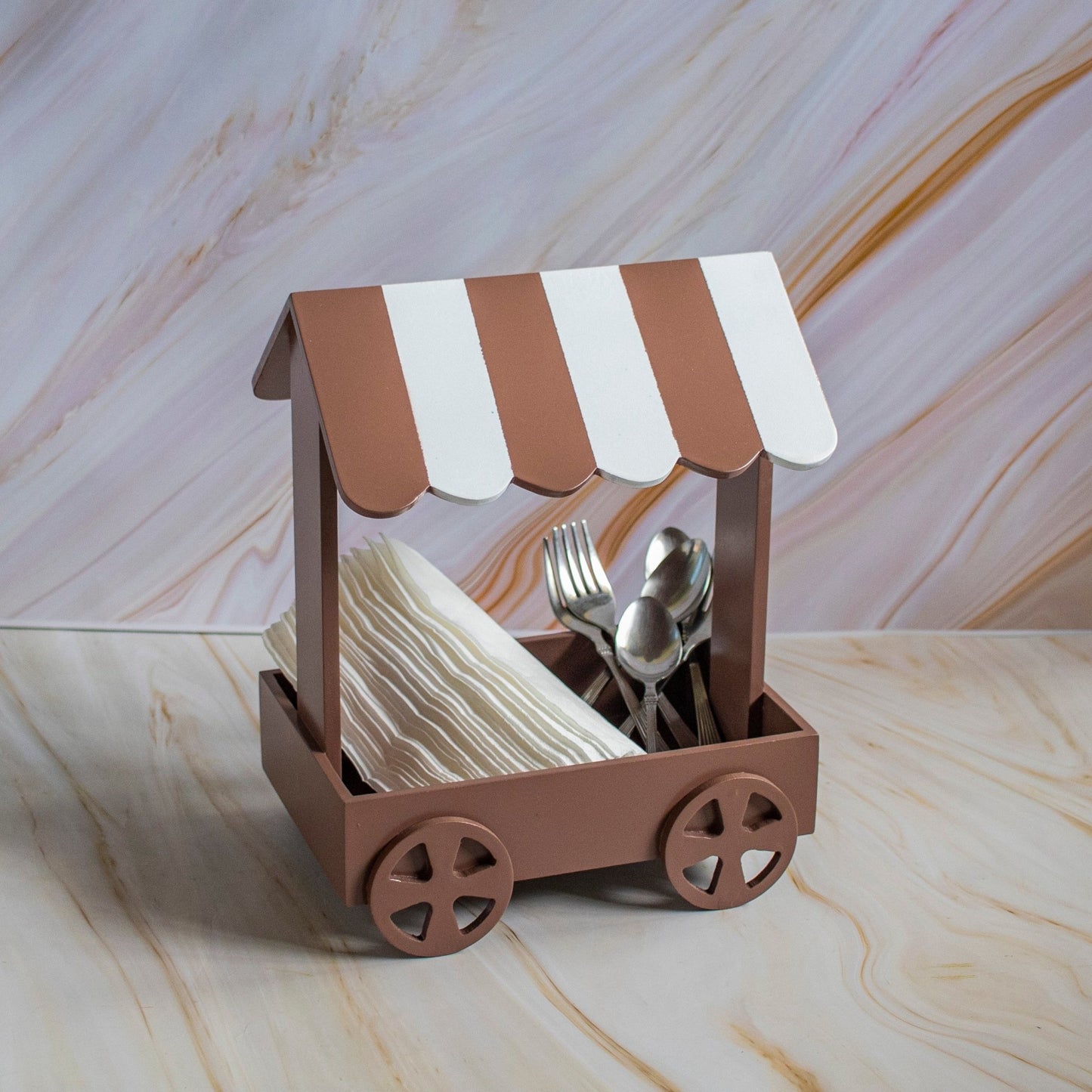 Ice 'Cream'y Memories: Salt and Pepper Cart - Ebony WoodcraftsNapkin Holders & Dispensers