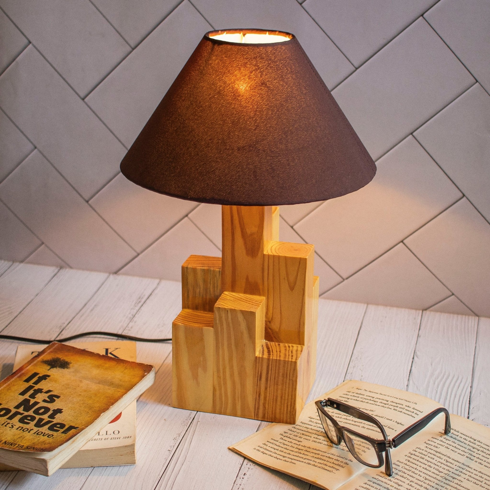 Ferris wood deals effect table lamp