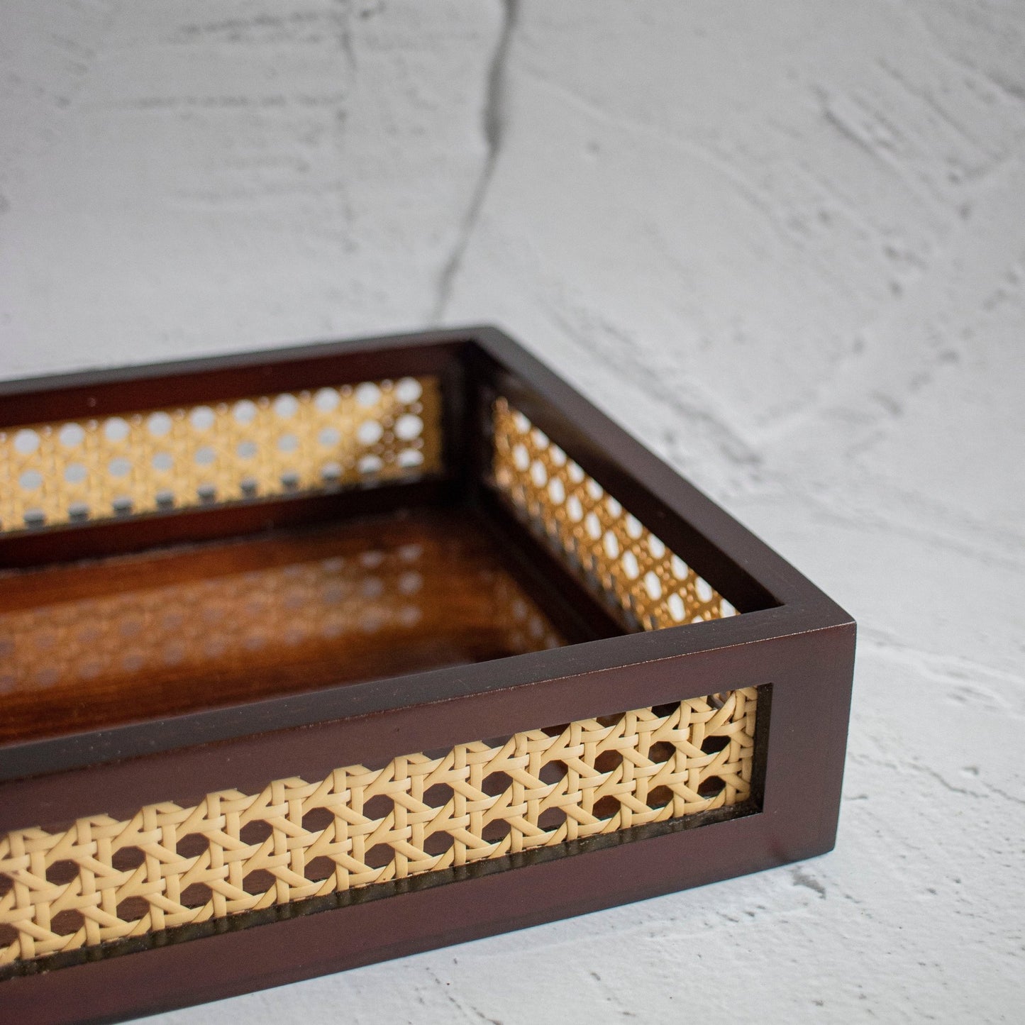 Rattan Storage and Serving tray - Ebony WoodcraftsServing Trays