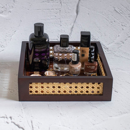 Rattan Storage and Serving tray - Ebony WoodcraftsServing Trays