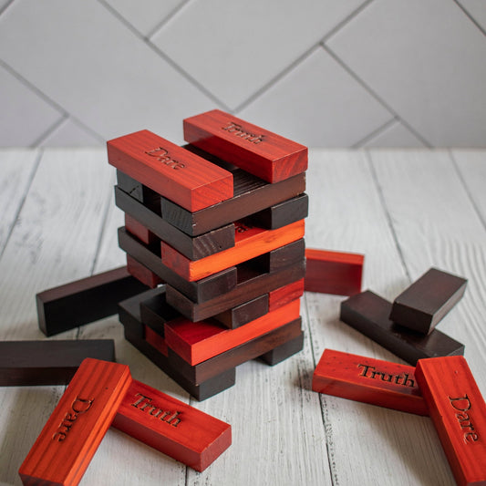 Stacko : Truth Or Dare Stacking Game - Ebony Woodcraftswooden toys