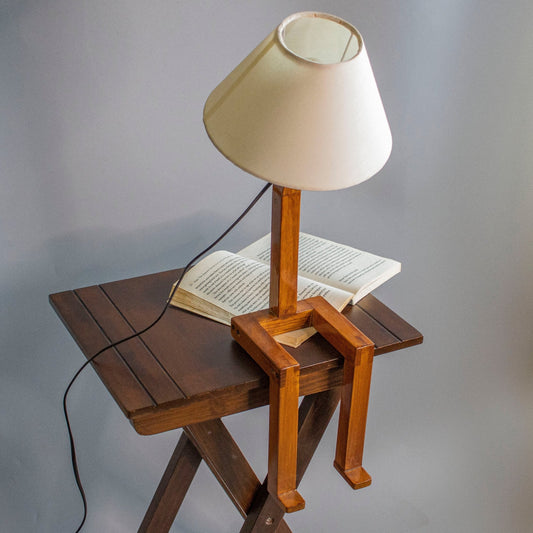 The RoboMan : Wooden Table Lamps - Ebony WoodcraftsLampshades