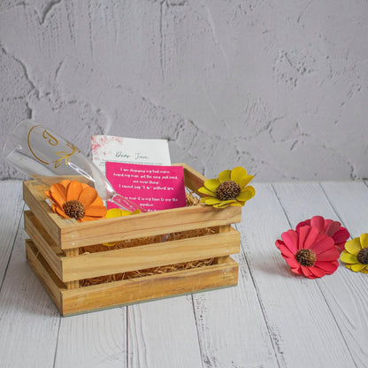 Wooden Mini Crates : Pinewood Crates for Gifting - Ebony WoodcraftsGifting Baskets